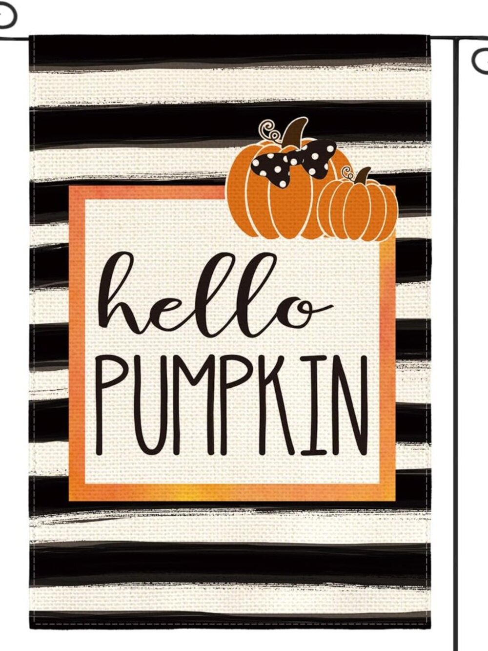 Hello Pumpkin Fall Garden Flag 12x18 Inch